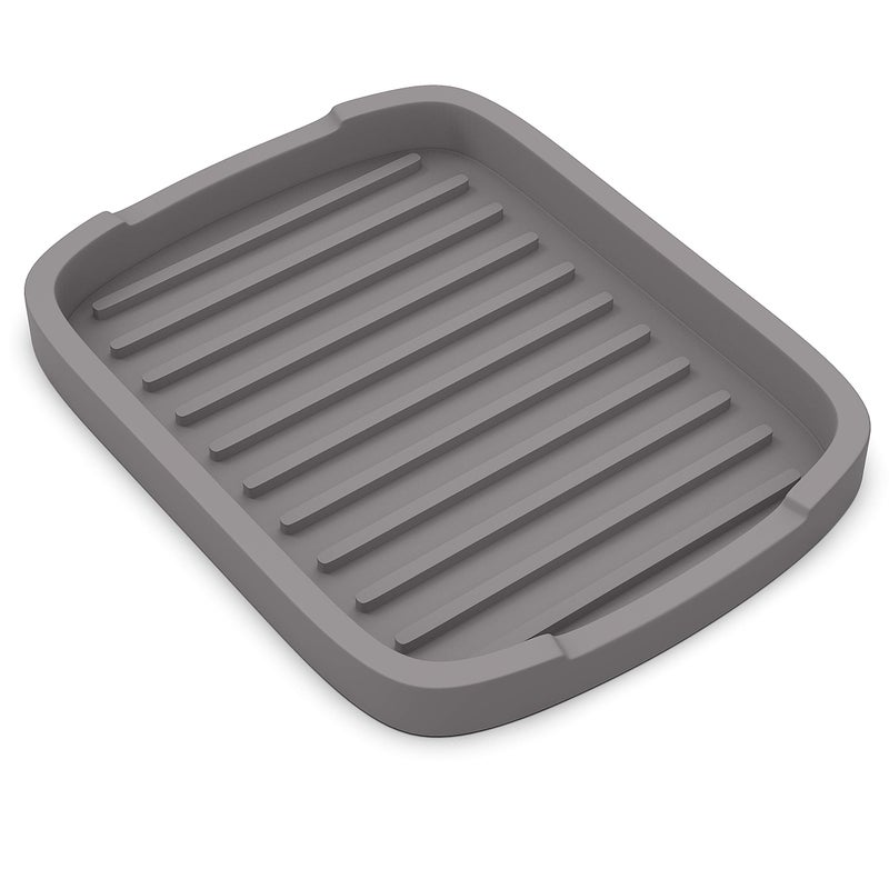 ZAPPOWARE Silicone Sponge Holder -soap Tray - 5.9" X 4.33", 1-Pack (Gray) - Image 1